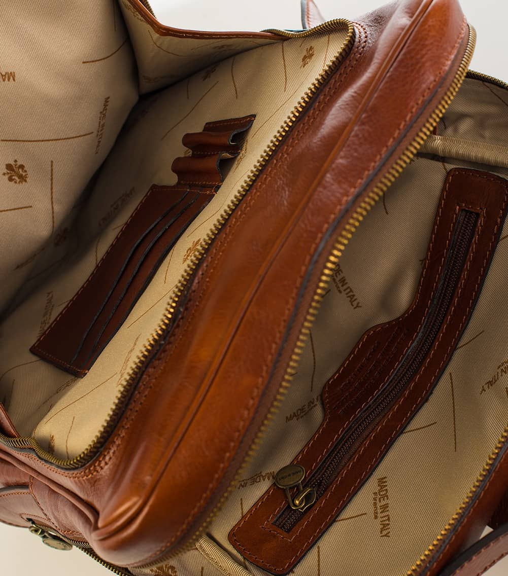 Genuine leather backpack