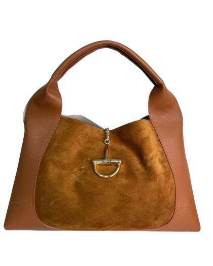 FIRST LADY FIRENZE - Genuine leather and suede bag